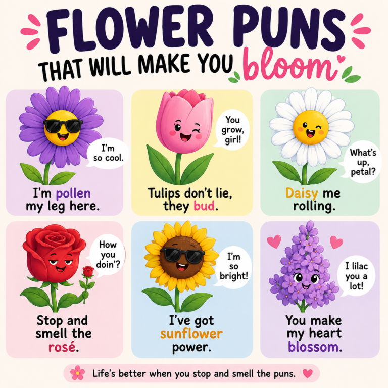  300+ Flower Puns That Will Make You Bloom with Laughter