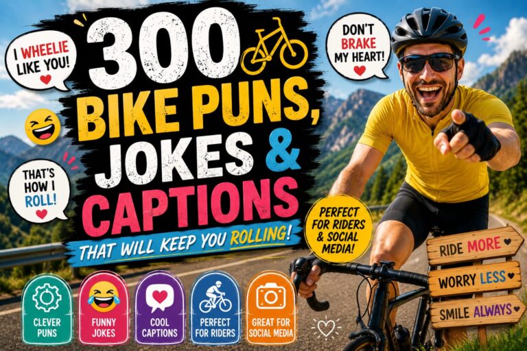 Funny Bike One-Liners captionsd for Social Media