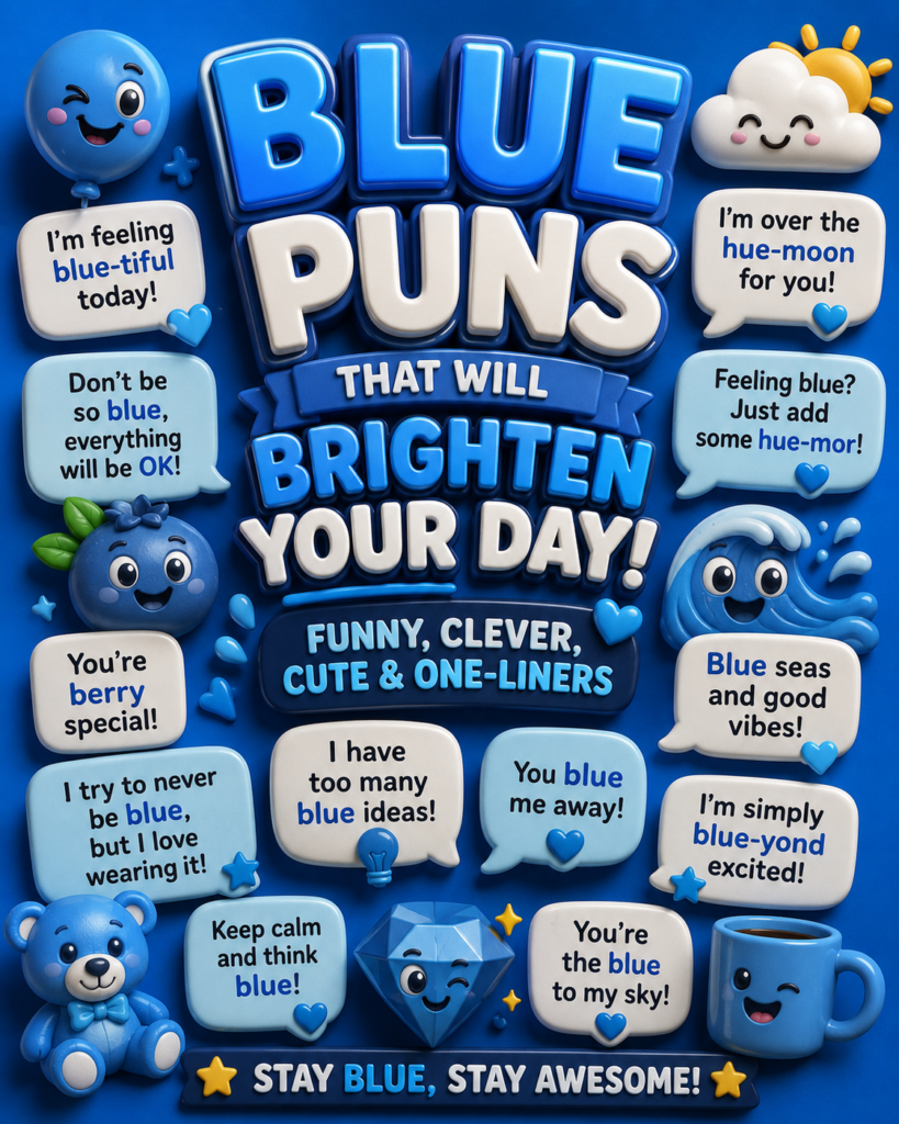 301+ Blue Puns That Will Brighten Your Day (Funny, Clever, Cute & One-Liners)