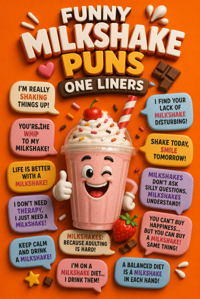 Funny Milkshake Puns One Liners