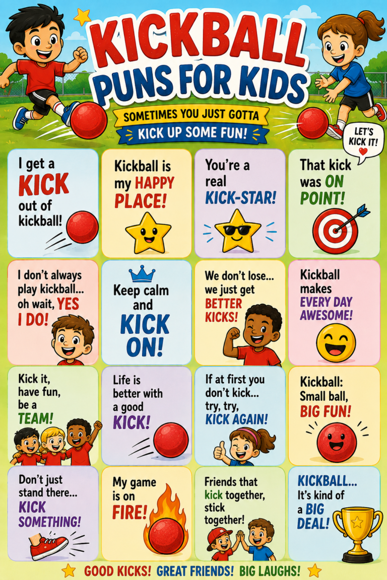 👦 Kickball Puns for Kids