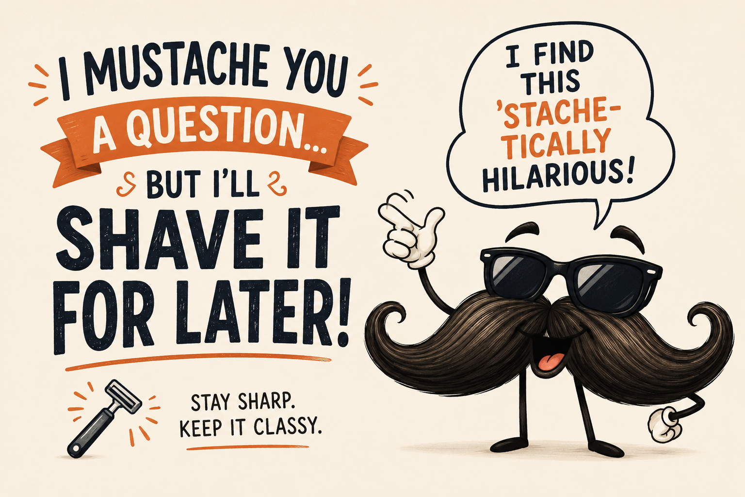 hilarious Mustache Wordplay make funny