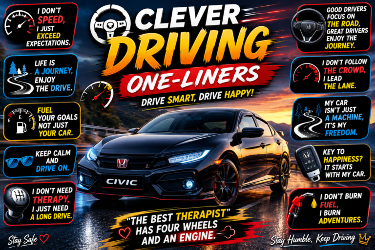 Clever Driving One-Liners