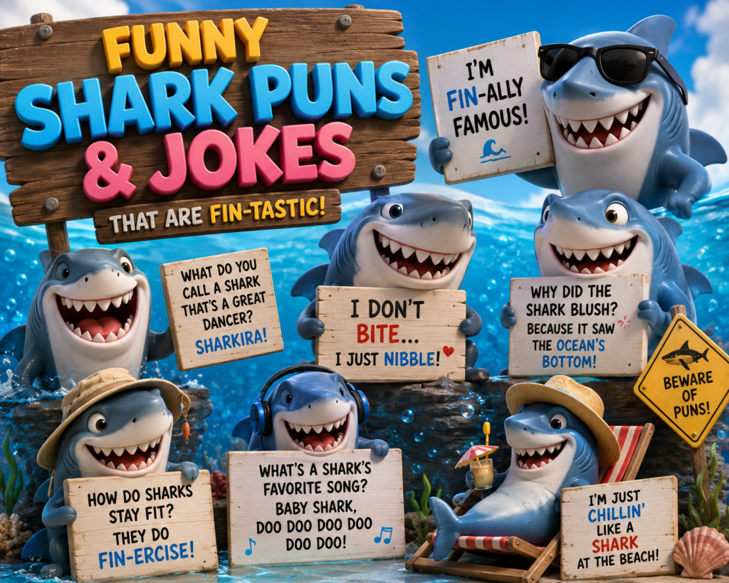 235+ Funny Shark Puns & Jokes That Are Fin-tastic For 2026