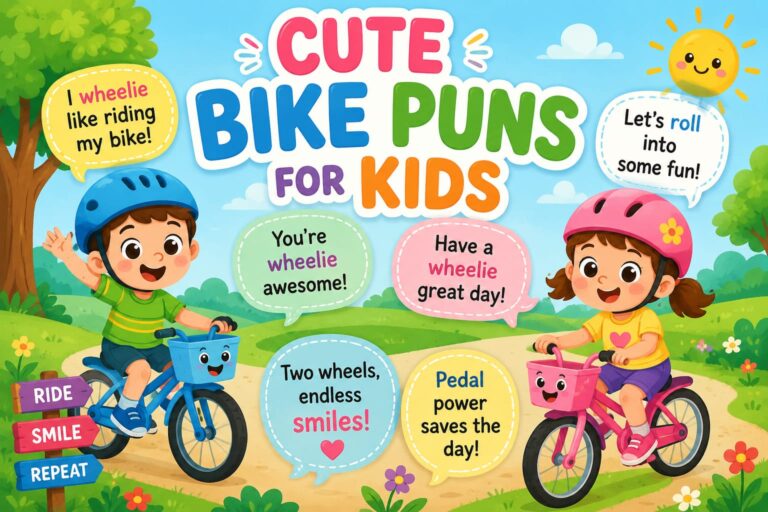 Cute Bike Puns for Kids
