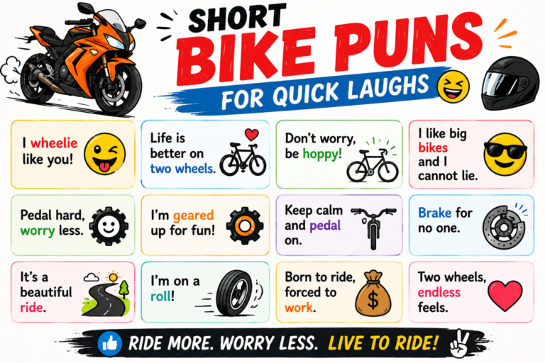 Short Bike Puns for Quick Laughs