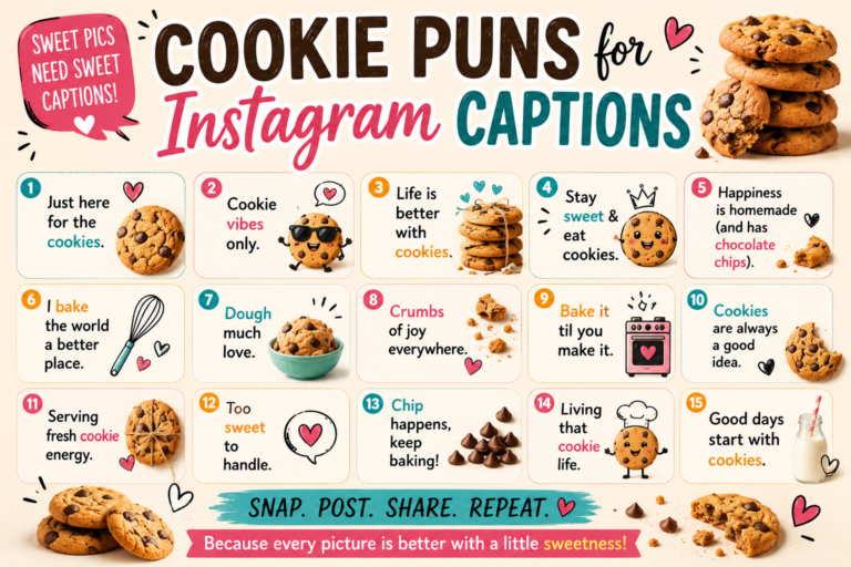 4. Cookie Puns for Instagram Captions