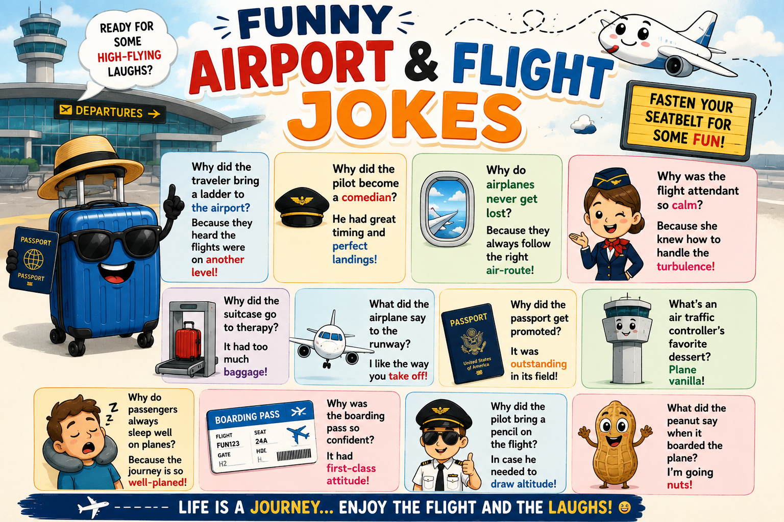 funny travel puns & jokes