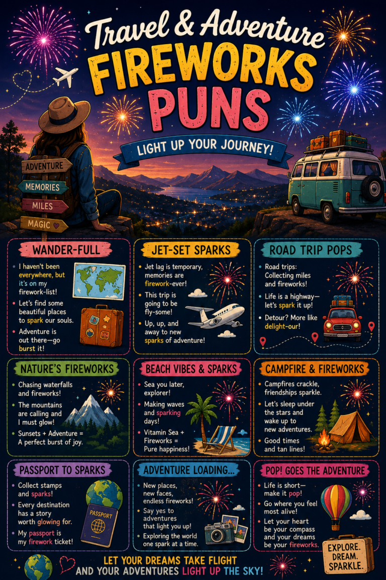 Travel & Adventure Fireworks Puns