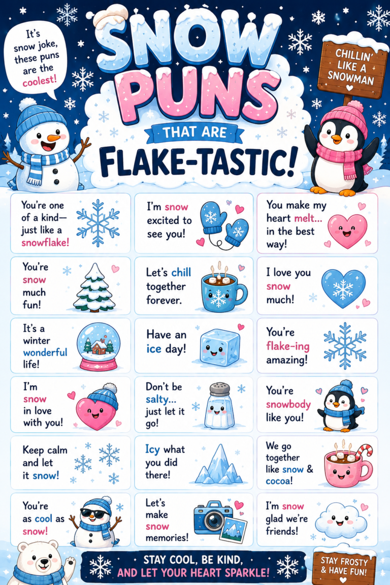 🌨️ Snow Puns That Are Flake-Tastic