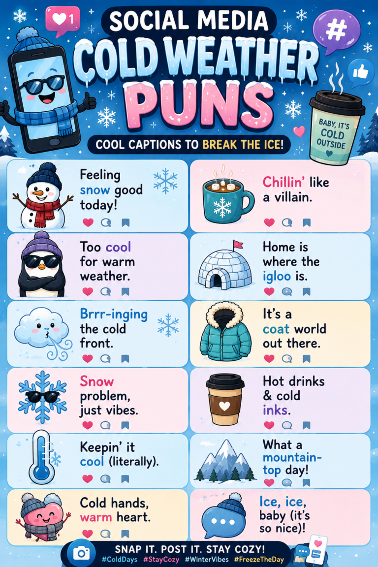 📱 Social Media Cold Weather Puns