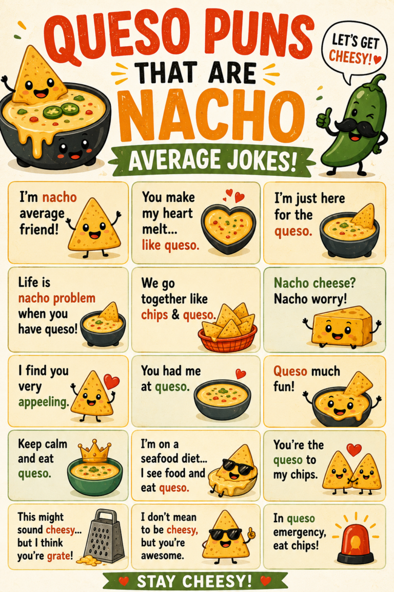 350+ Queso Puns That Are Nacho Average Jokes