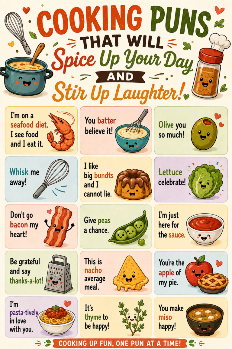 250+ Cooking Puns That Will Spice Up Your Day and Stir Up Laughter