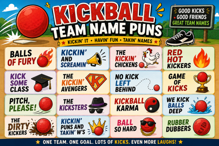 🏆 Kickball Team Name Puns