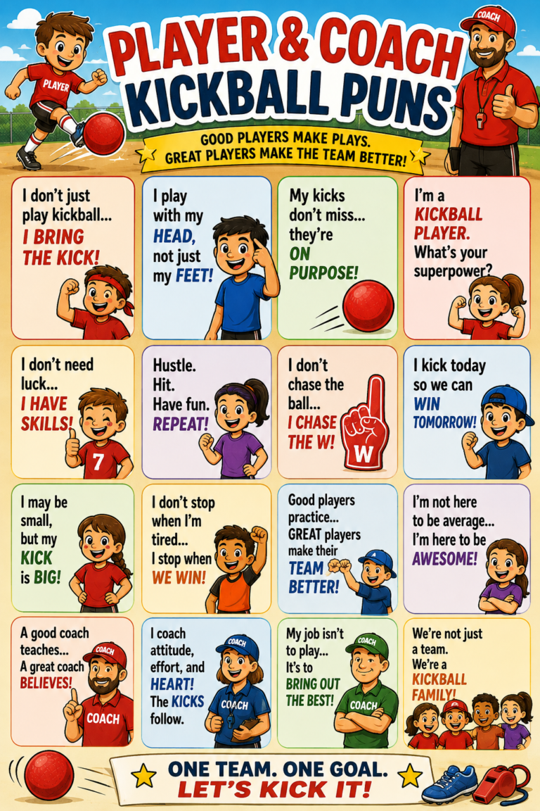 🦵 Player & Coach Kickball Puns