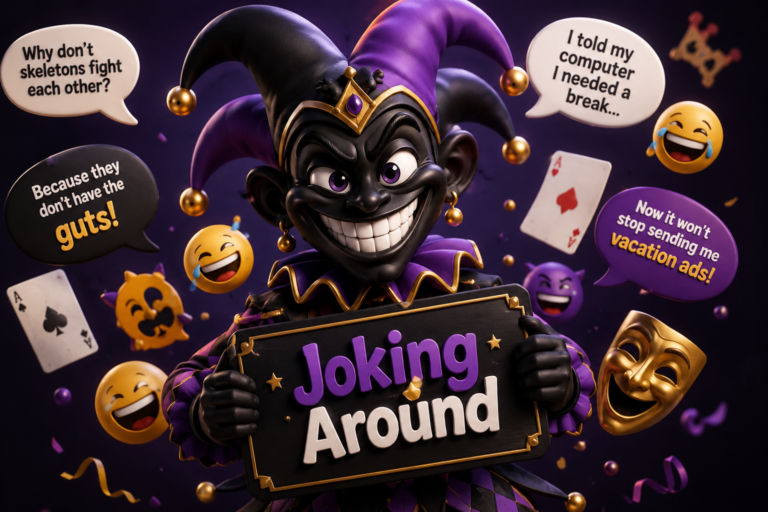 Clever Black Joker puns Wordplay