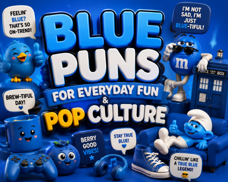 Blue Puns for Everyday Fun & Pop Culture 