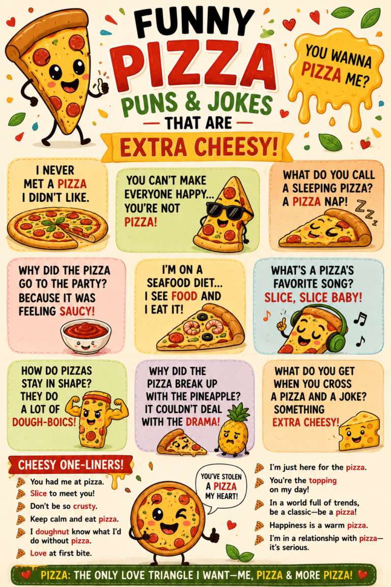 150 Funny Pizza Puns & Jokes That Are Extra Cheesy