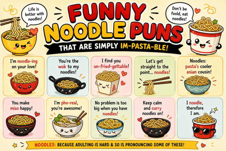 300+ Funny Noodle Puns That Are Simply Im-pasta-ble