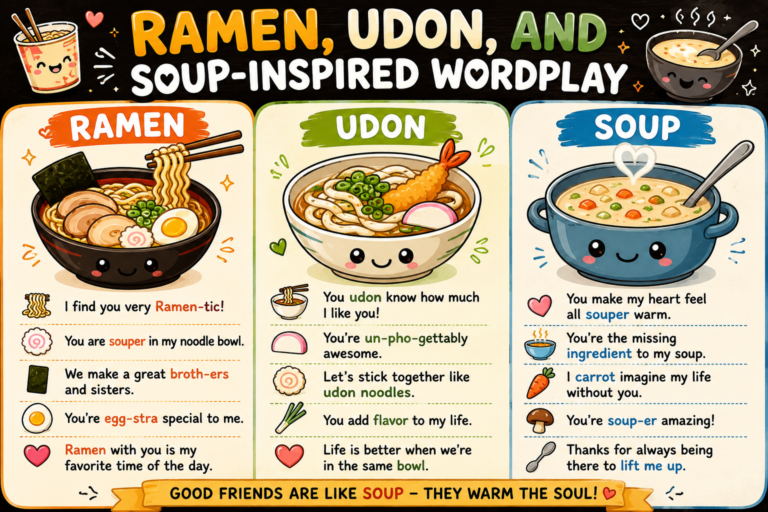 Ramen, Udon, and Soup-Inspired Wordplay