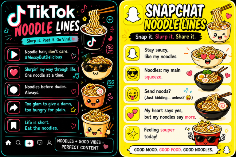 TikTok and Snapchat Noodle Lines