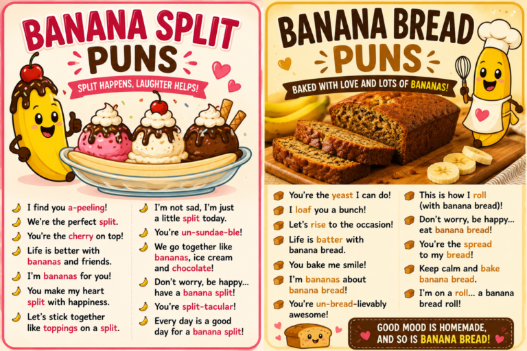 Banana Split and Banana Bread Puns