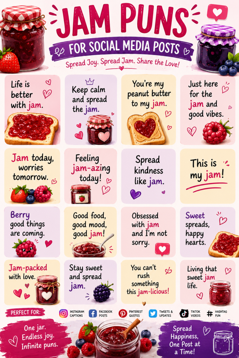 Jam Puns for Social Media Posts