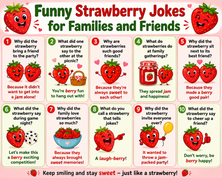 🍓😂 10 Funny Strawberry Jokes for Families and Friends
