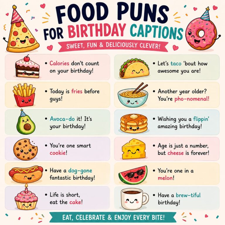 Food Puns for Birthday Captions