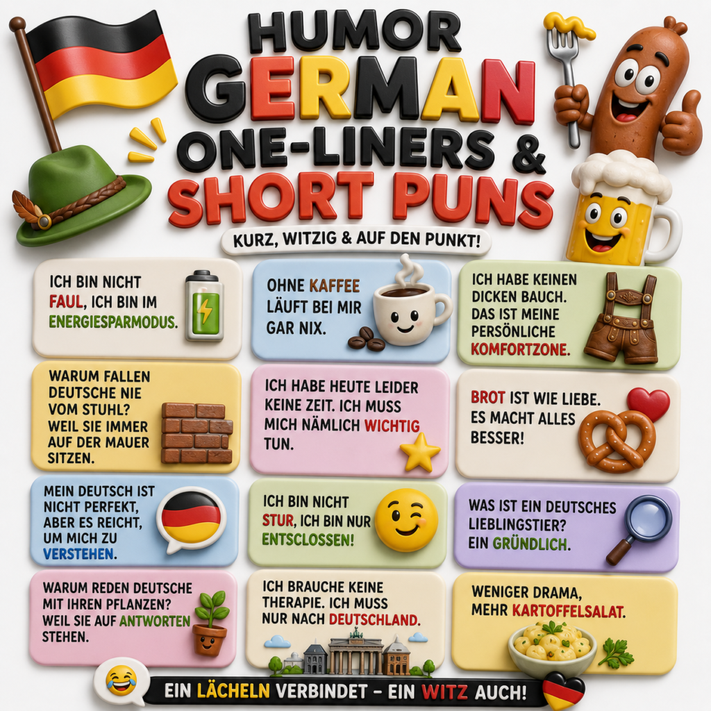 Humor German One-Liners & Short Puns