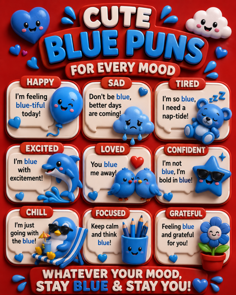 Cute Blue Puns for Every Mood