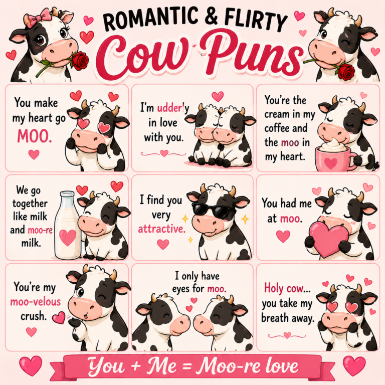 Romantic & Flirty Cow Puns