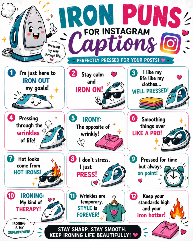 Iron Puns for Instagram Captions