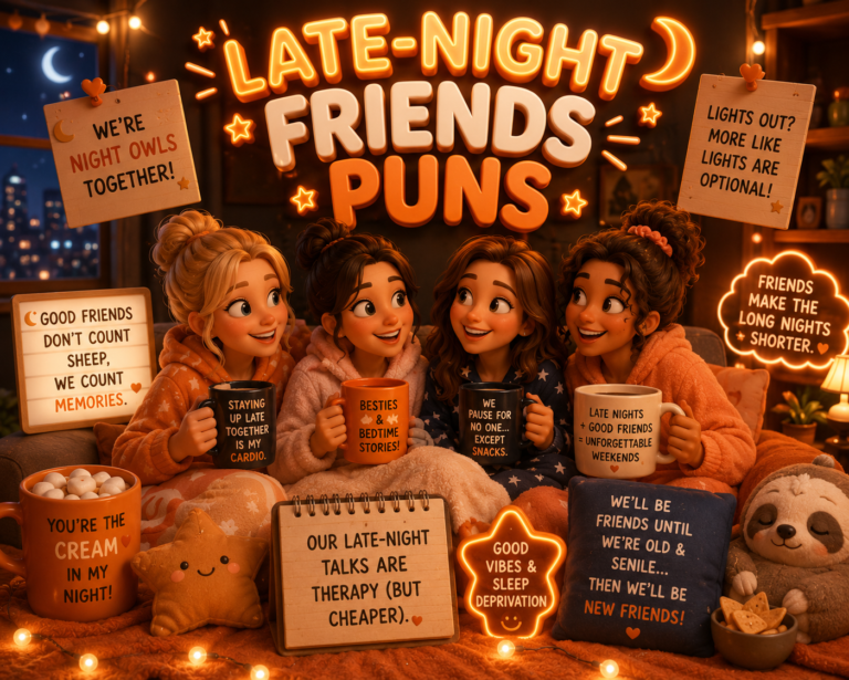 Late-Night Friends Puns