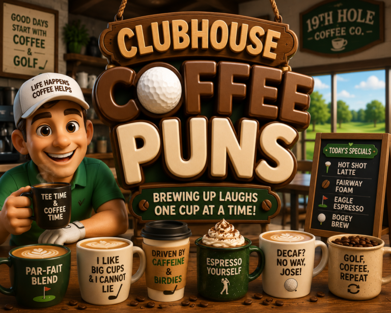 Clubhouse Coffee Puns