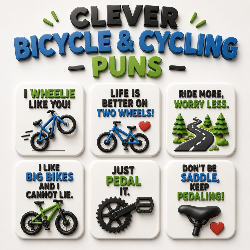 Clever Bicycle & Cycling Puns