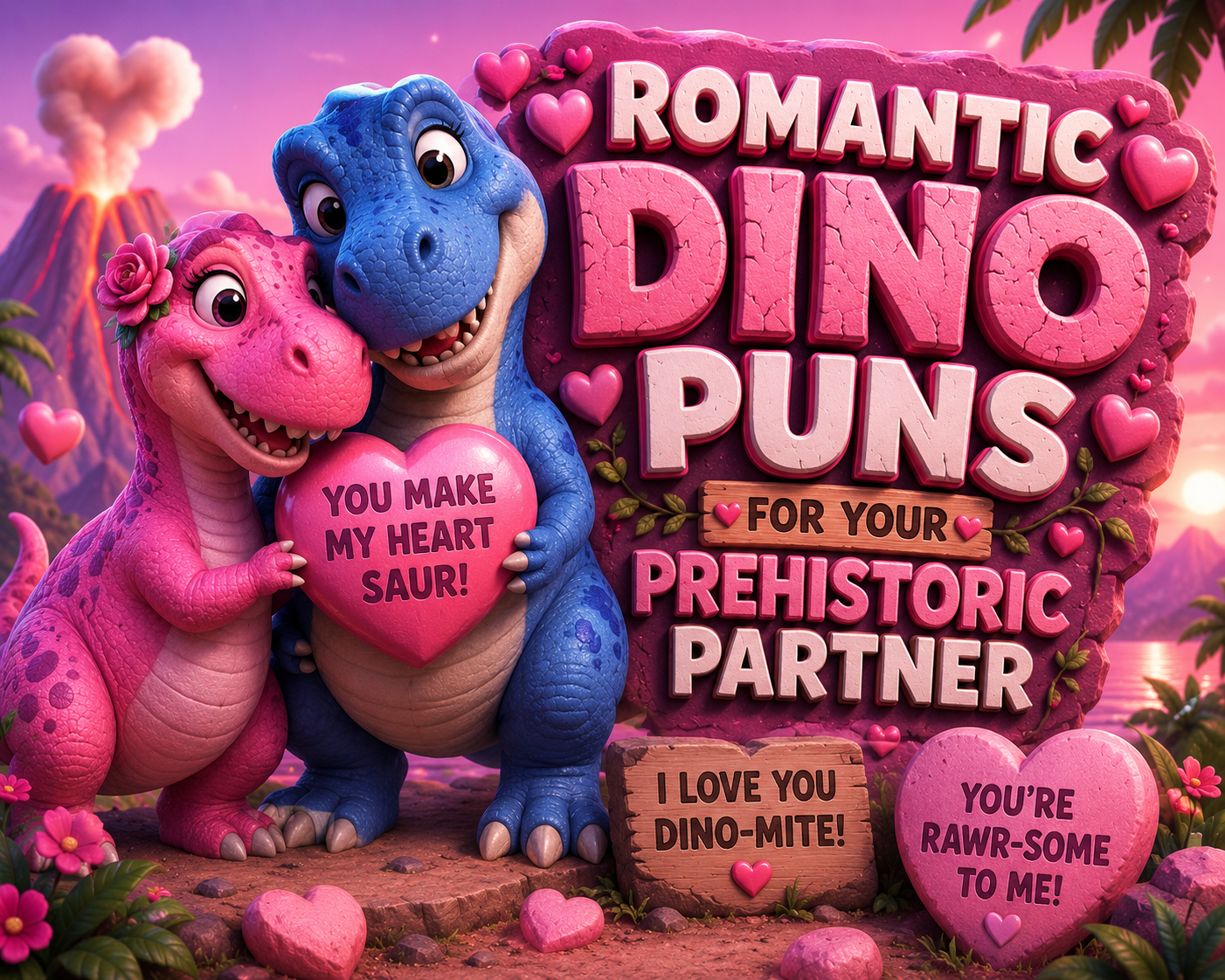 Romantic Dino Puns for Your Prehistoric Partner