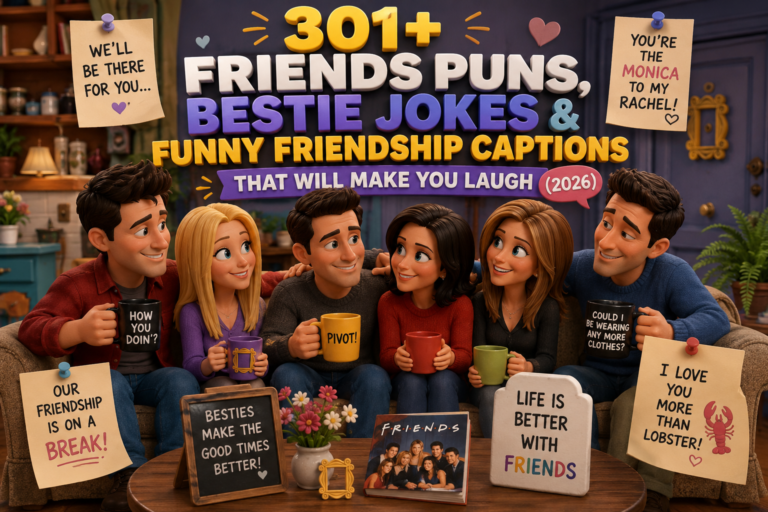 301+ Friends Puns, Bestie Jokes & Funny Friendship Captions That Will Make You Laugh (2026)