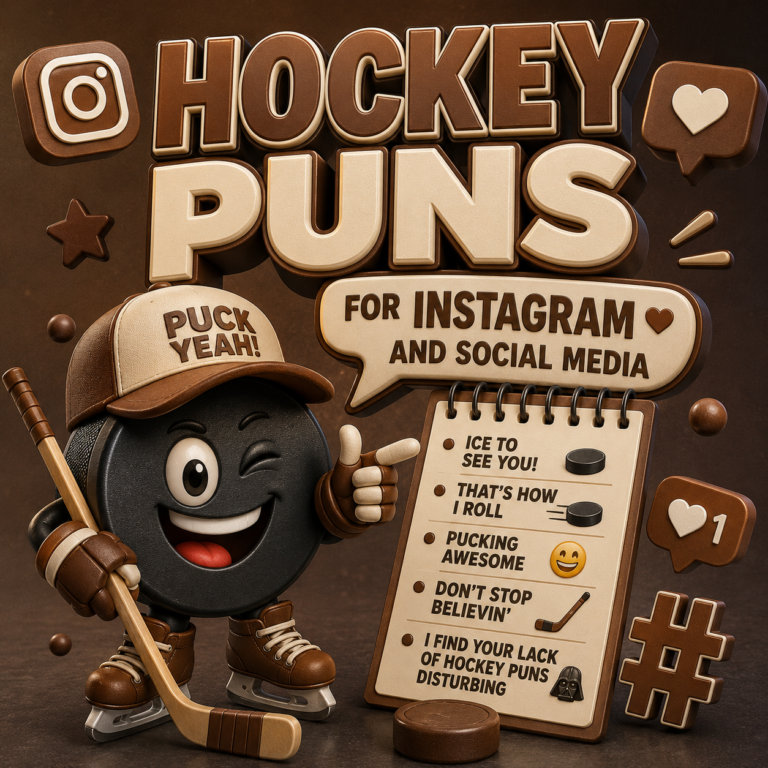 Hockey Puns for Instagram and Social Media
