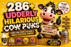 286+ Udderly Hilarious Cow Puns