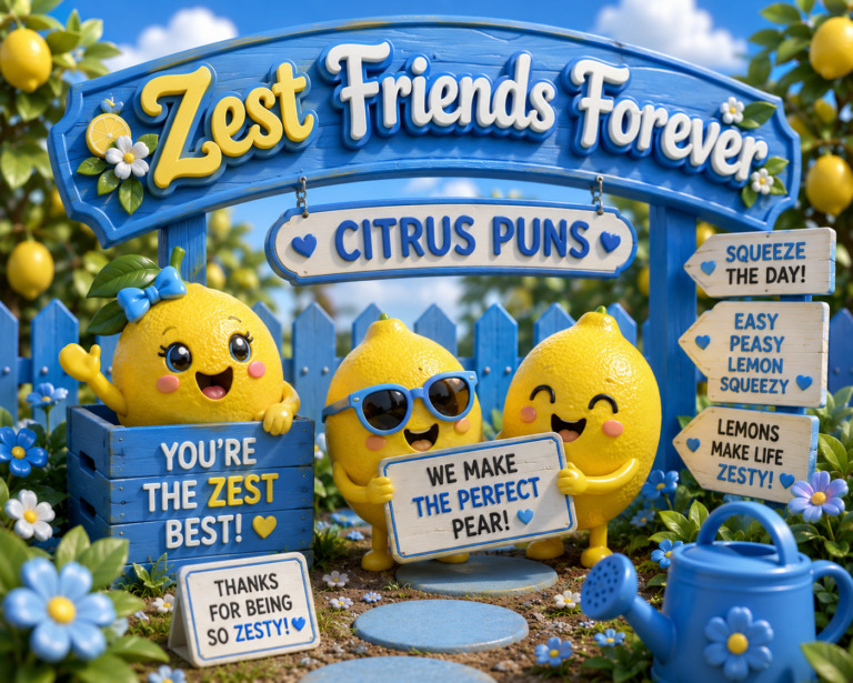 Zest Friends Forever Citrus Puns About Lemons