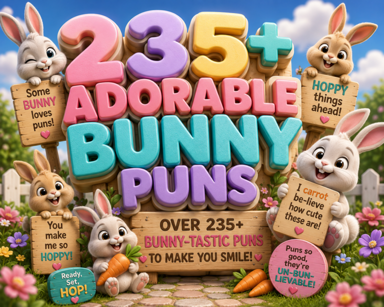 235+ Adorable Bunny Puns That Will Have You Hopping With Laughter in 2026
