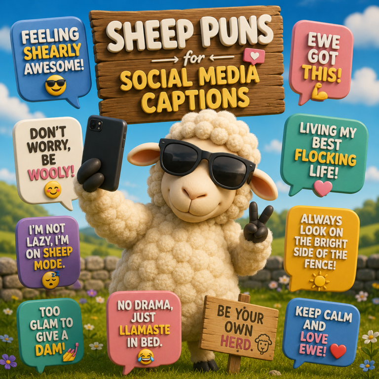 🐑 Sheep Puns for Social Media Captions