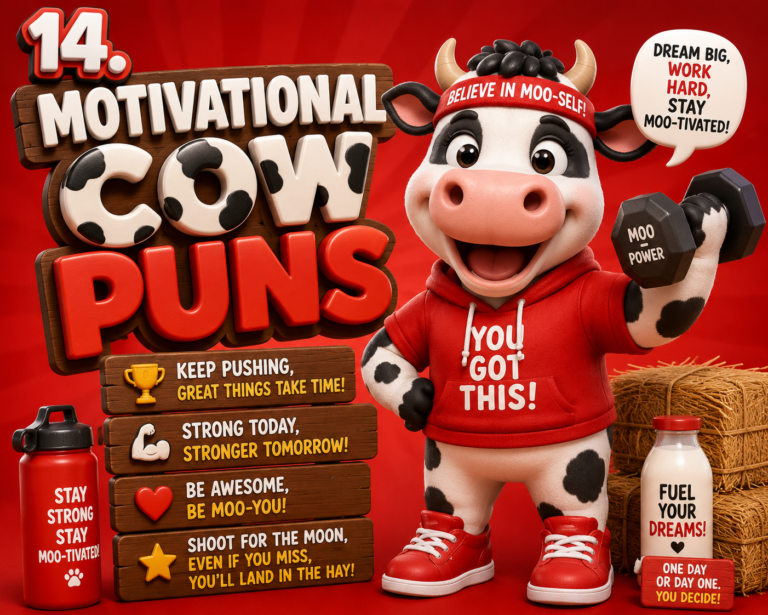 14. 💪 Motivational Cow Puns