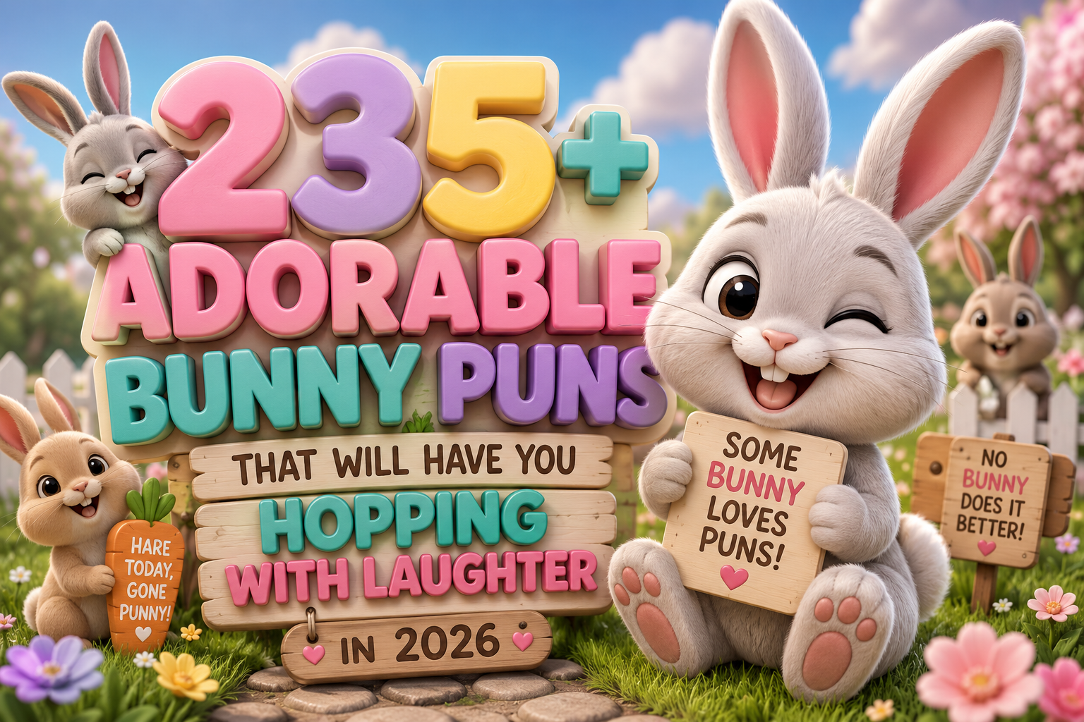 Adorable bunny puns