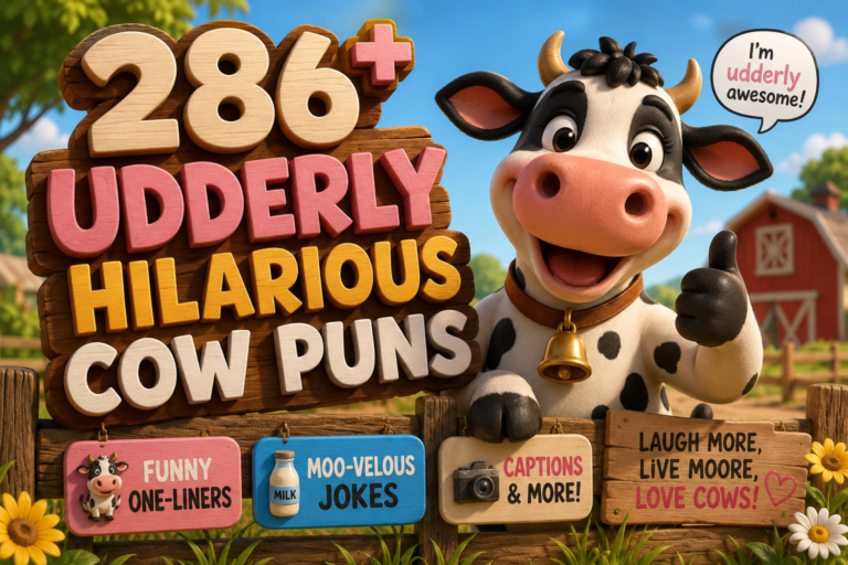 286+ Udderly Hilarious Cow Puns Funny One-Liners, Captions & Moo-velous Jokes