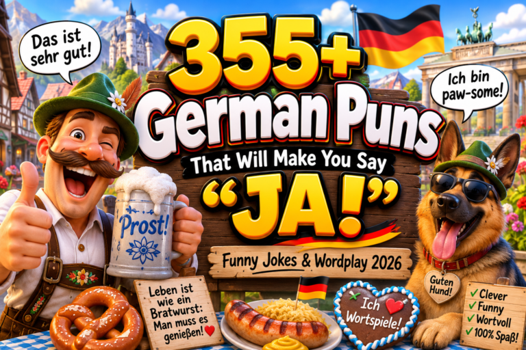 355+ German Puns That Will Make You Say “Ja!” (Funny Jokes & Wordplay 2026)