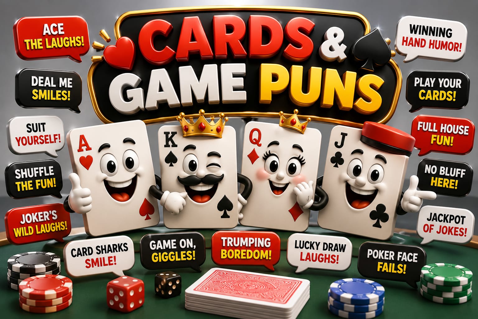Witty Card Game Puns for Social Media