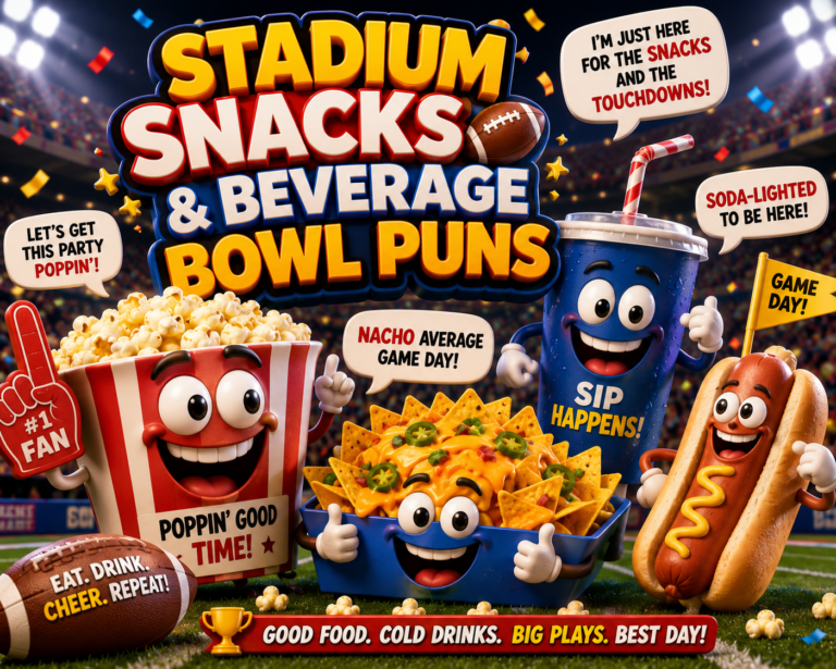 🏟️ Stadium Snacks & Beverage Puns