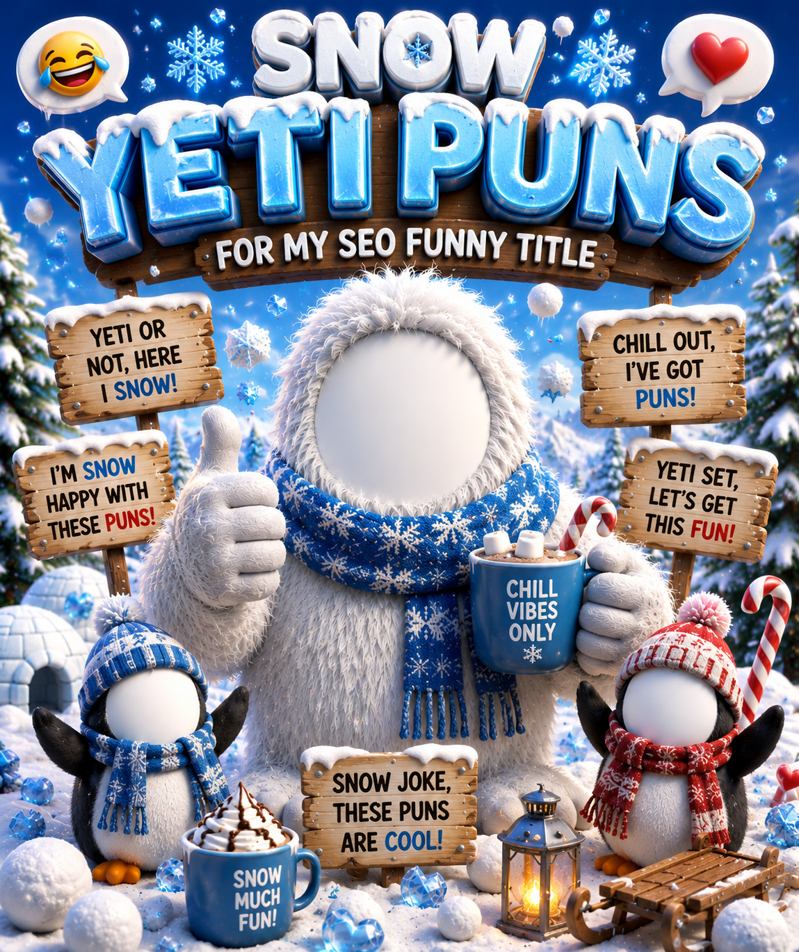 funny snow Yeti Puns